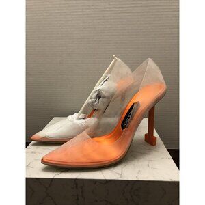 NEW Jessica Rich Shoes Sz 8 So Fancy Orange & Transparent collection New InBox